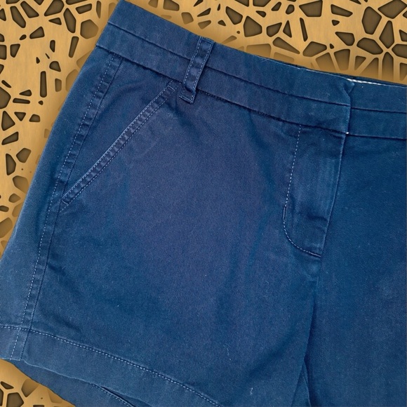 J. Crew Navy Blue 100% Cotton Chino Shorts Size 4 - Picture 12 of 12
